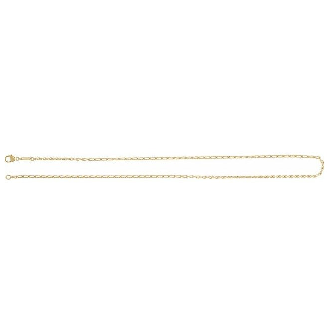 14K Yellow Gold Or Sterling Silver 2 Mm Polished Figure 8 Chain With Lobster Clasp