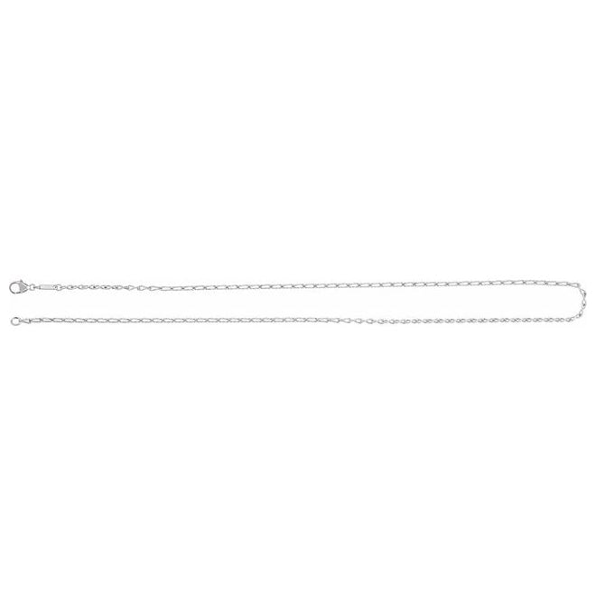 14K Yellow Gold Or Sterling Silver 2 Mm Polished Figure 8 Chain With Lobster Clasp