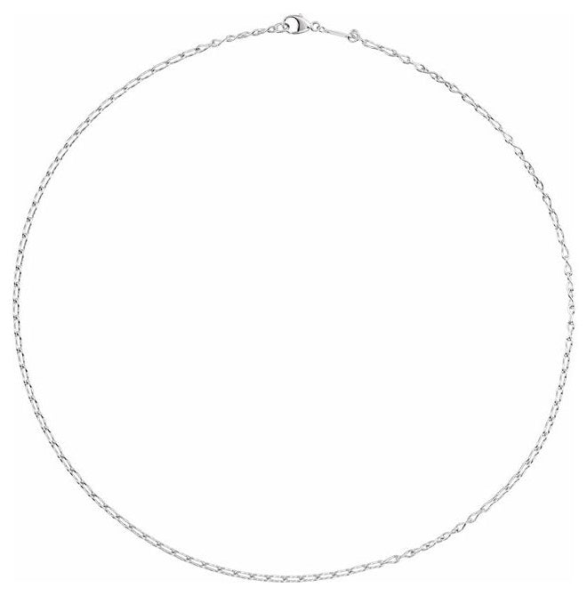 14K Yellow Gold Or Sterling Silver 2 Mm Polished Figure 8 Chain With Lobster Clasp