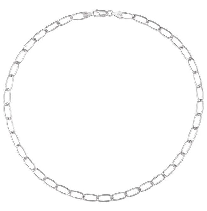 14K Yellow Gold-Filled Or Sterling SIlver 5.7 Mm Polished Elongated Curb Chain With Lobster Clasp