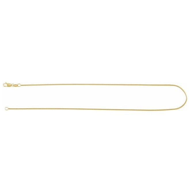 14K Yellow Gold-Filled 1.2 Mm Polished Round Snake Chain With Lobster Clasp