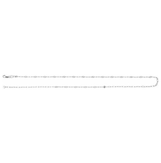 14K Yellow Gold-Filled Or Sterling Silver 2.5 Mm Polished Light Paperclip-Style Starburst Mirror Chain with Lobster Clasp