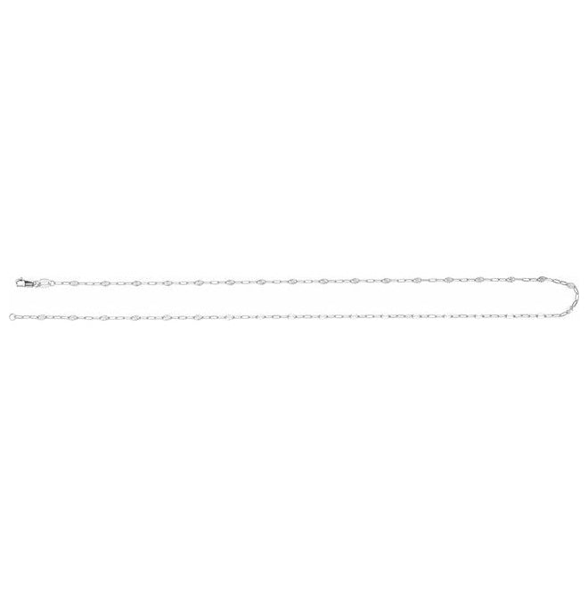 14K Yellow Gold-Filled Or Sterling Silver 2.5 Mm Polished Light Paperclip-Style Starburst Mirror Chain with Lobster Clasp