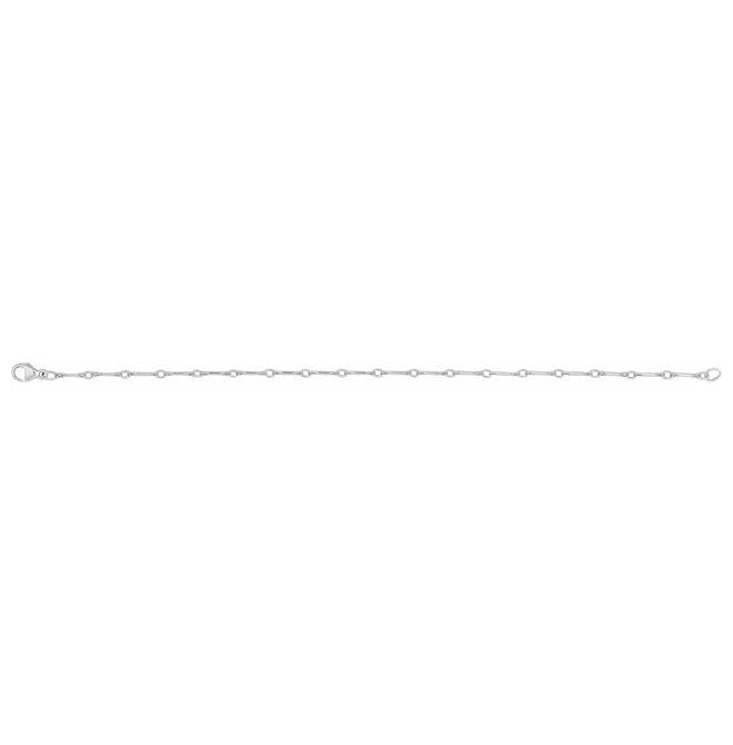 14K Yellow Gold-Filled Or Sterling SIlver 2.4 Mm 7 In Polished Bar Link Chain With Lobster Clasp