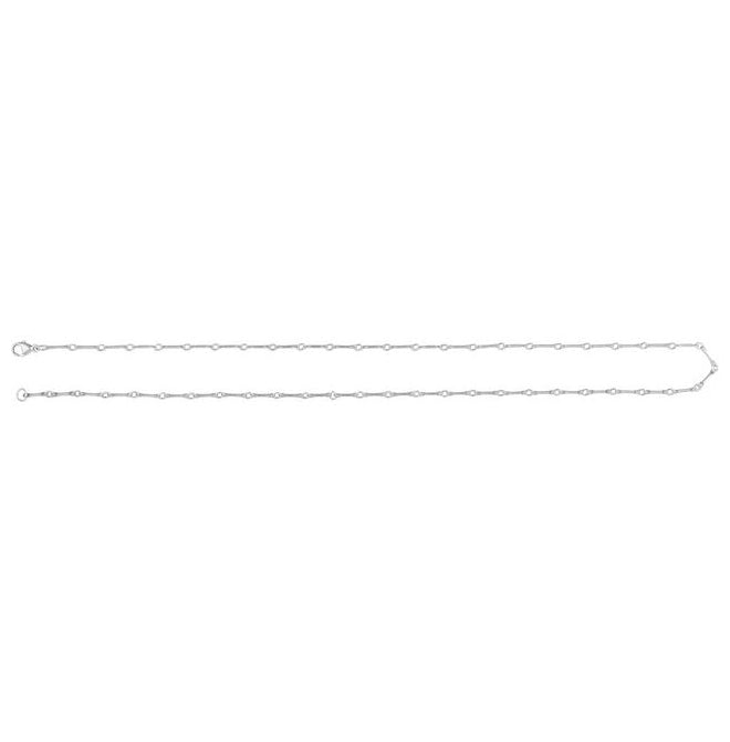 14K Yellow Gold-Filled Or Sterling SIlver 2.4 Mm Polished Bar Link Chain With Lobster Clasp