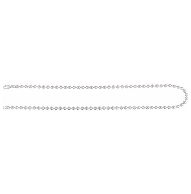 14K Yellow Gold-Filled Or Sterling Silver 4.1 Mm Polished Bead Chain With Lobster Clasp