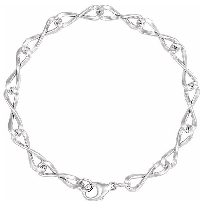Sterling Silver 5.46 Mm 7 In Lobster Clasp Polished Figure Eight Chain