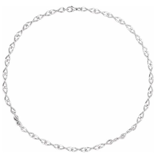 14K Yellow Gold-Filled Or Sterling Silver 5.46 Mm Lobster Clasp Polished Figure Eight Chain