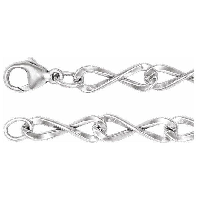 14K Yellow Gold-Filled Or Sterling Silver 5.46 Mm Lobster Clasp Polished Figure Eight Chain