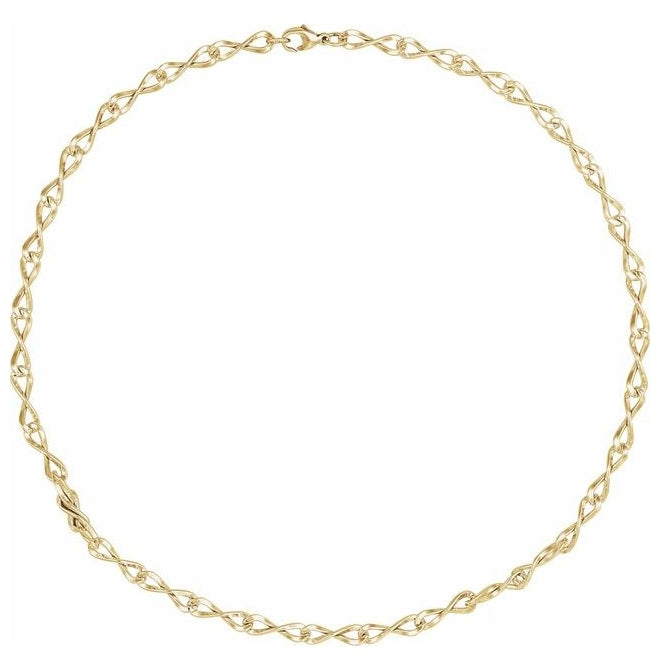 14K Yellow Gold-Filled Or Sterling Silver 5.46 Mm Lobster Clasp Polished Figure Eight Chain