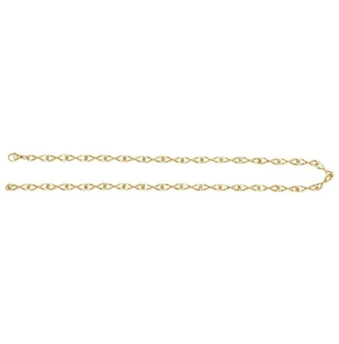 14K Yellow Gold-Filled Or Sterling Silver 5.46 Mm Lobster Clasp Polished Figure Eight Chain