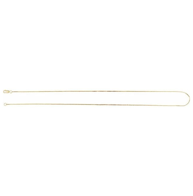 14K Yellow Gold Or Sterling Silver 0.9 Mm Lobster Clasp Polished Serpentine Flat Chain