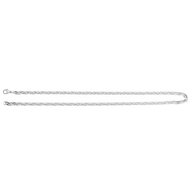 14K Yellow Gold-Filled Or Sterling Silver 4.5 Mm Lobster Clasp Polished Curbed Anchor Chain