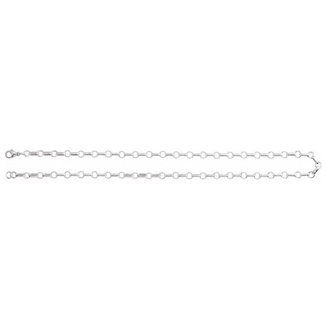 14K Yellow Gold Or Gold-Filled Or Sterling Silver 5.3 Mm Lobster Clasp Polished Paperclip And Round Link Chain
