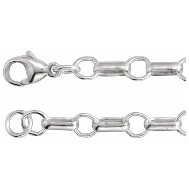 14K Yellow Gold Or Gold-Filled Or Sterling Silver 5.3 Mm Lobster Clasp Polished Paperclip And Round Link Chain