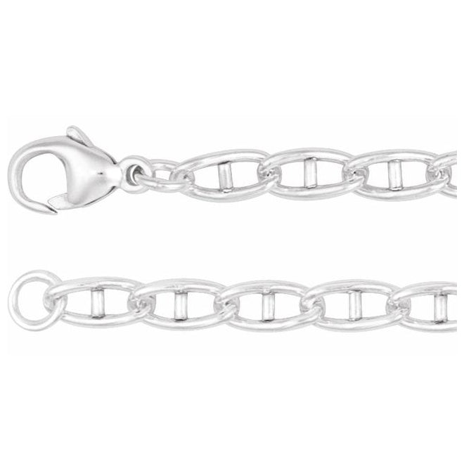 14K Yellow Gold-Filled Or Sterling Silver 3.8 Mm Polished Anchor Link Chain With Lobster Clasp