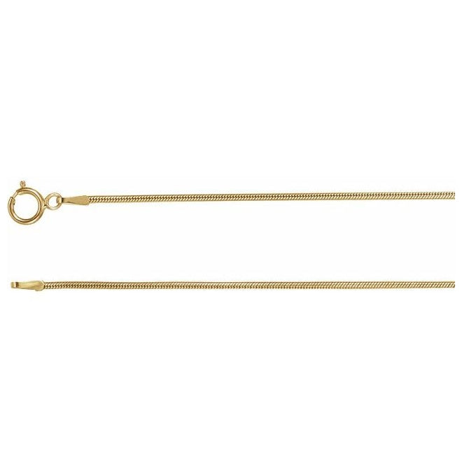14K Yellow Gold-Filled Or Sterling Silver Polished Snake Chain With Lobster Clasp