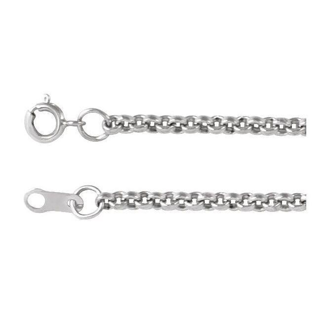 14K Yellow Or White Or Rose Gold Or Gold-Filled 2 Mm Spring Ring Polished Rolo Chain