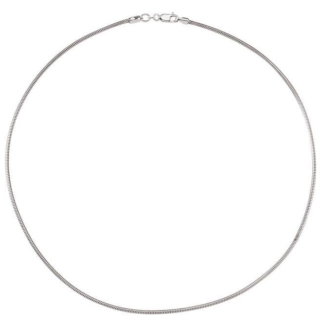 14K Yellow Gold-Filled Or Sterling Silver Polished Snake Chain With Lobster Clasp