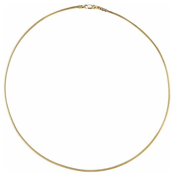 14K Yellow Gold-Filled Or Sterling Silver Polished Snake Chain With Lobster Clasp