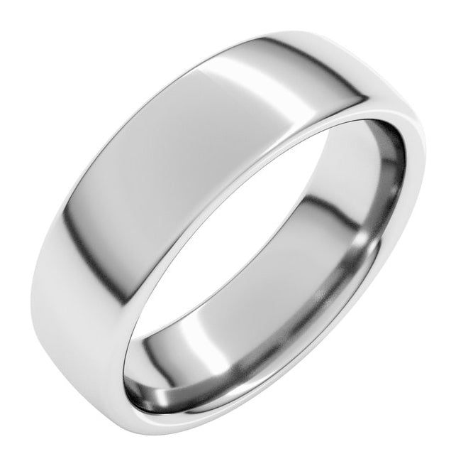 14K Yellow Gold Or Sterling SIlver Or Platinum Comfort-Fit European-Style Band