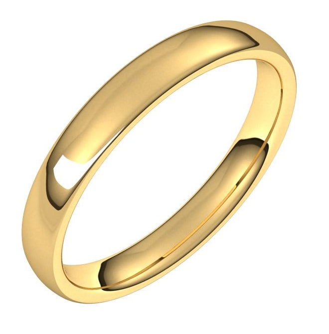 18K Yellow Gold 3.5 mm Comfort-Fit European-Style Band Size 12