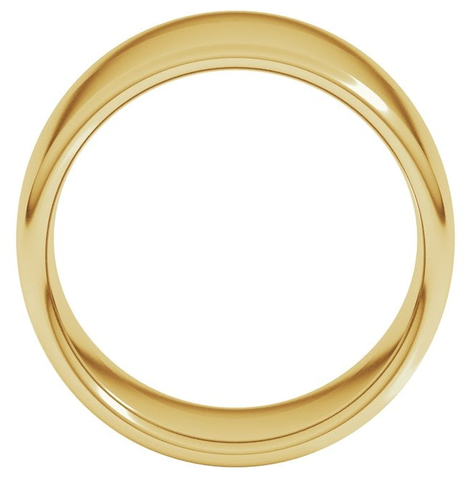 14K Yellow Gold Or Sterling SIlver Or Platinum Comfort-Fit European-Style Band