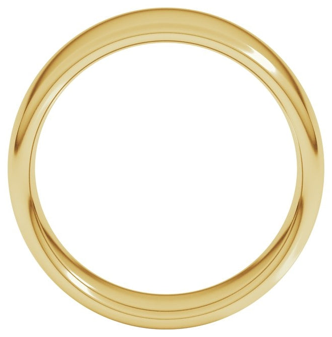 14K Yellow Gold Or Sterling SIlver Or Platinum Comfort-Fit European-Style Band