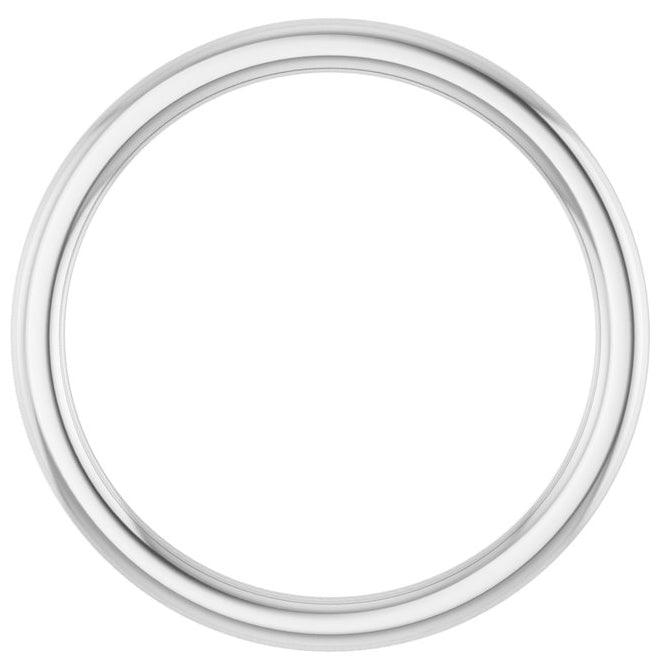 14K Yellow Gold Or Sterling SIlver Or Platinum Comfort-Fit European-Style Band
