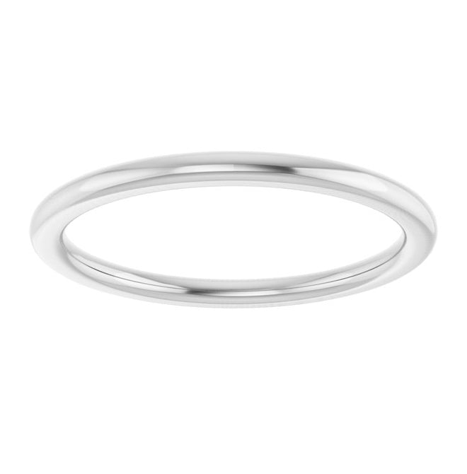14K Yellow Gold Or Sterling SIlver Or Platinum Comfort-Fit European-Style Band