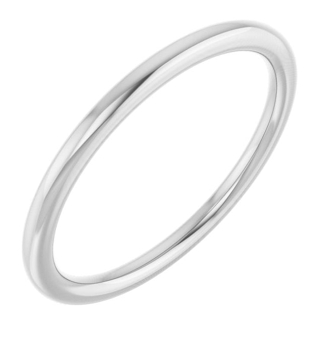 14K Yellow Gold Or Sterling SIlver Or Platinum Comfort-Fit European-Style Band