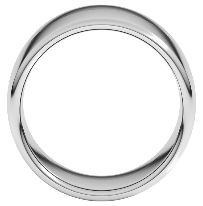 14K Yellow Gold Or Sterling SIlver Or Platinum Comfort-Fit European-Style Band