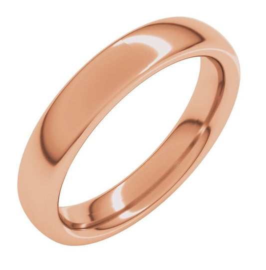 18K Yellow Or White Or Rose Gold Heavyweight Comfort-Fit European-Style Band