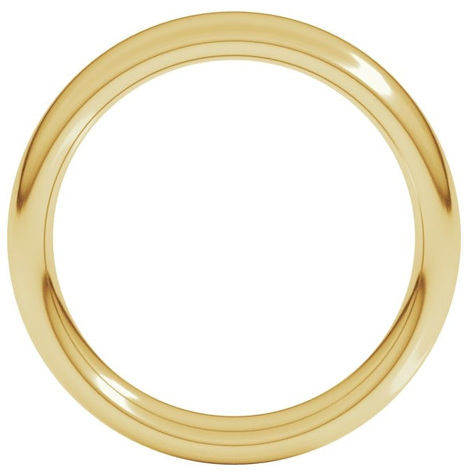 18K Yellow Or White Or Rose Gold Heavyweight Comfort-Fit European-Style Band
