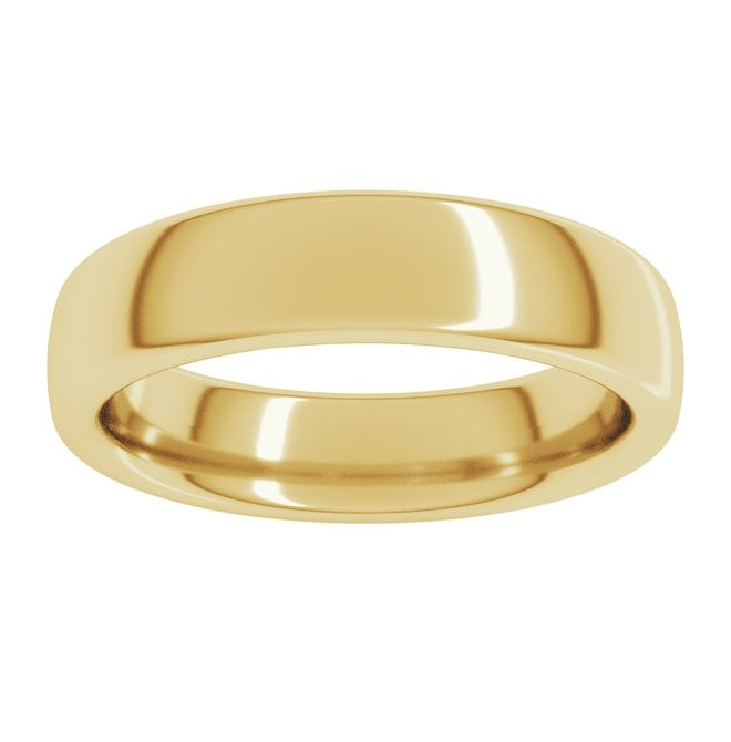 14K Yellow Or White Or Rose Gold Or Sterling Silver Or Platinum Heavyweight Comfort-Fit European-Style Band