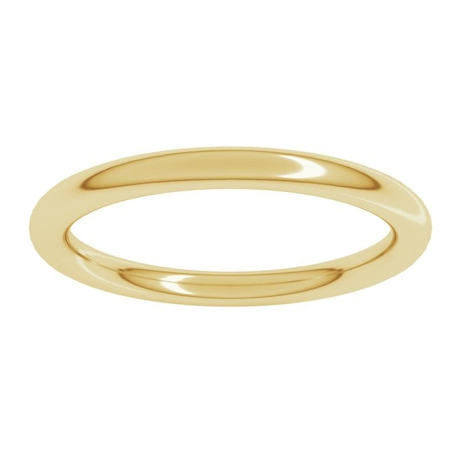 14K Yellow Or White Or Rose Gold Or Sterling Silver Or Platinum Heavyweight Comfort-Fit European-Style Band
