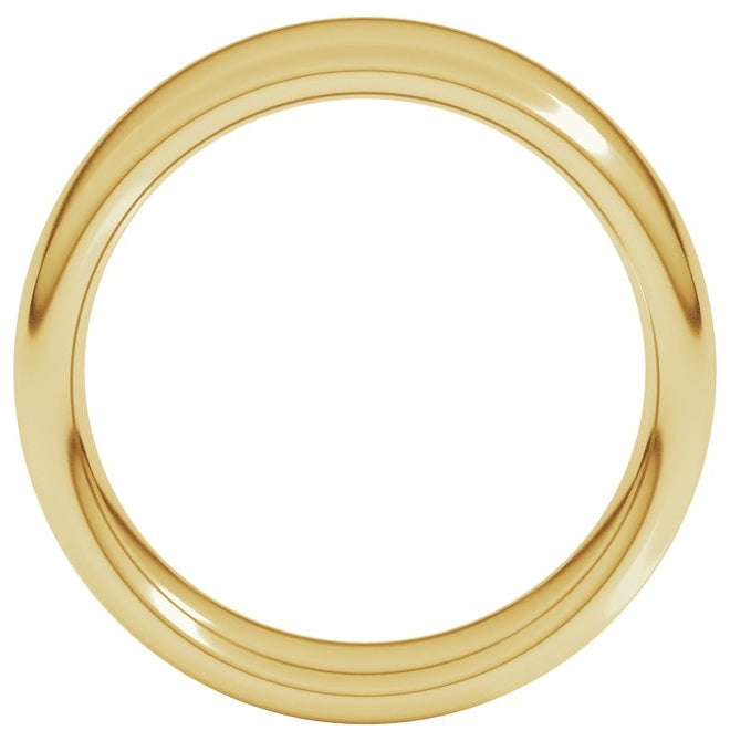 14K Yellow Or White Or Rose Gold Or Sterling Silver Or Platinum Heavyweight Comfort-Fit European-Style Band