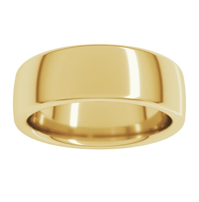 14K Yellow Or White Or Rose Gold Or Sterling Silver Or Platinum Heavyweight Comfort-Fit European-Style Band