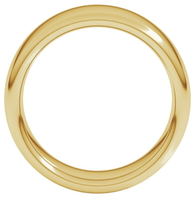 18K Yellow Or White Or Rose Gold Heavyweight Comfort-Fit European-Style Band