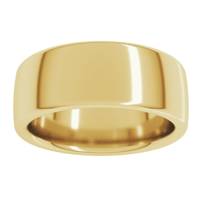 14K Yellow Or White Or Rose Gold Or Sterling Silver Or Platinum Heavyweight Comfort-Fit European-Style Band