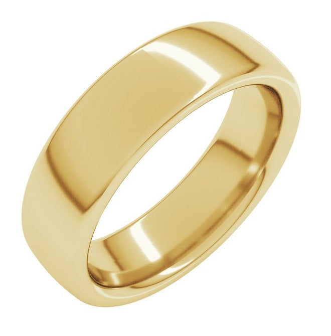 18K Yellow Or White Or Rose Gold Heavyweight Comfort-Fit European-Style Band
