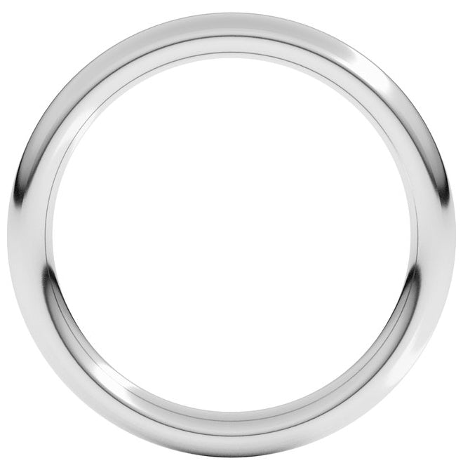14K Yellow Or White Or Rose Gold Or Sterling Silver Or Platinum Heavyweight Comfort-Fit European-Style Band