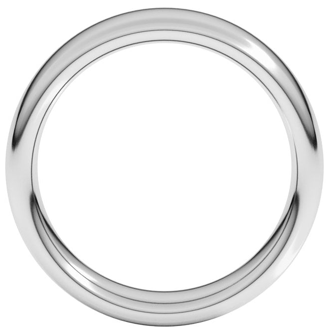 14K Yellow Or White Or Rose Gold Or Sterling Silver Or Platinum Heavyweight Comfort-Fit European-Style Band