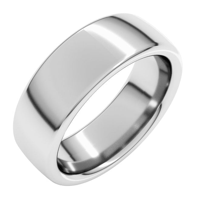 14K Yellow Or White Or Rose Gold Or Sterling Silver Or Platinum Heavyweight Comfort-Fit European-Style Band