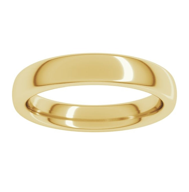 18K Yellow Or White Or Rose Gold Heavyweight Comfort-Fit European-Style Band