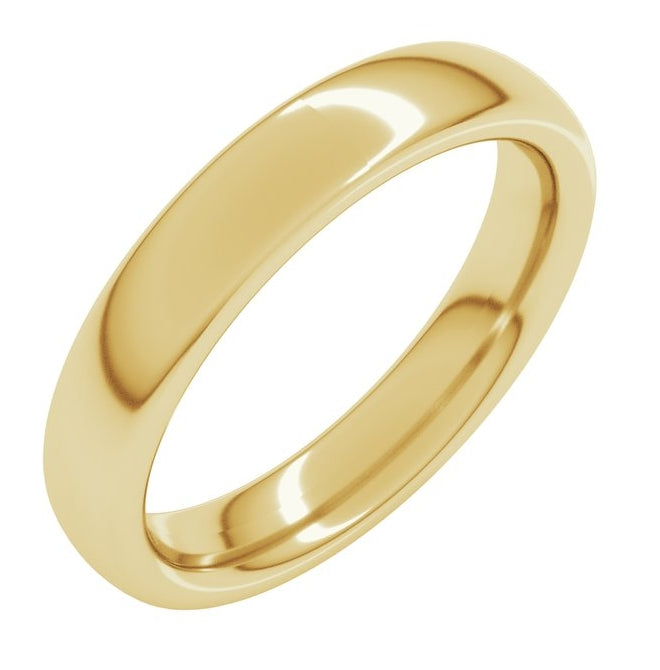 18K Yellow Or White Or Rose Gold Heavyweight Comfort-Fit European-Style Band