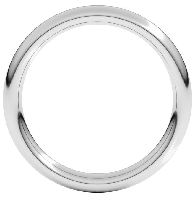 14K Yellow Or White Or Rose Gold Or Sterling Silver Or Platinum Heavyweight Comfort-Fit European-Style Band