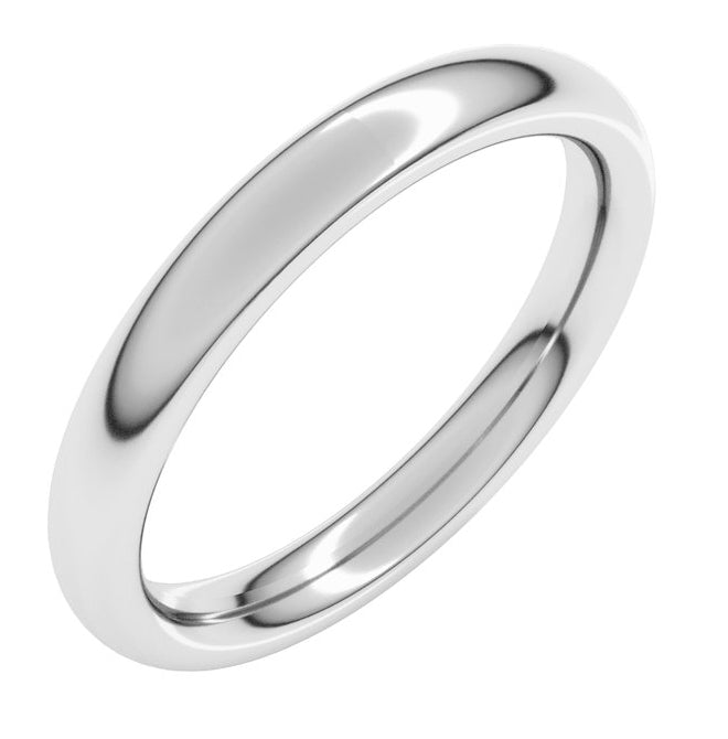 14K Yellow Or White Or Rose Gold Or Sterling Silver Or Platinum Heavyweight Comfort-Fit European-Style Band