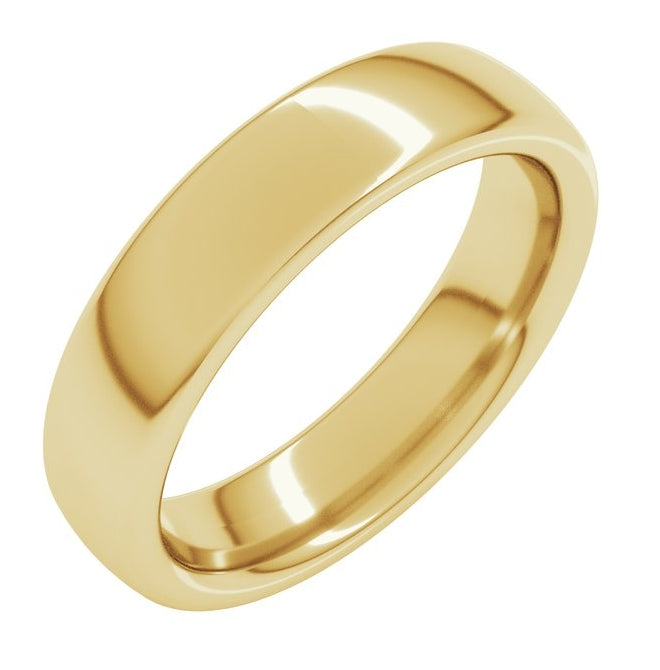 14K Yellow Or White Or Rose Gold Or Sterling Silver Or Platinum Heavyweight Comfort-Fit European-Style Band