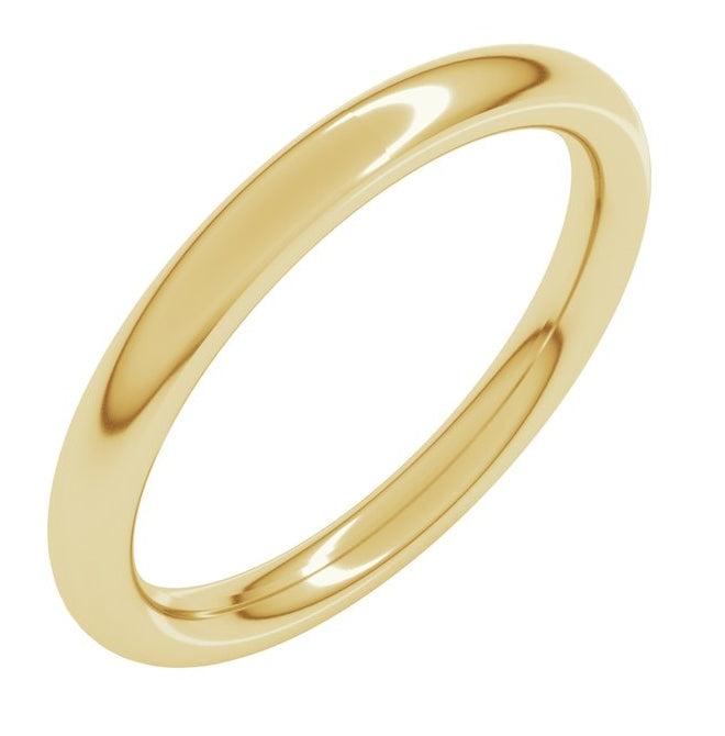18K Yellow Or White Or Rose Gold Heavyweight Comfort-Fit European-Style Band